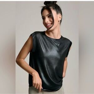 PORRIDGE L SHE MUSCLE metallic shine lightweight sheer woman cap sleeve tank